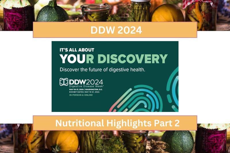 DDW 2024 logo surrounded by healthy foods